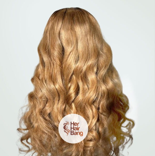 22” Honeyblonde Middle Part BodyWave 5”x5” HD - Image 2