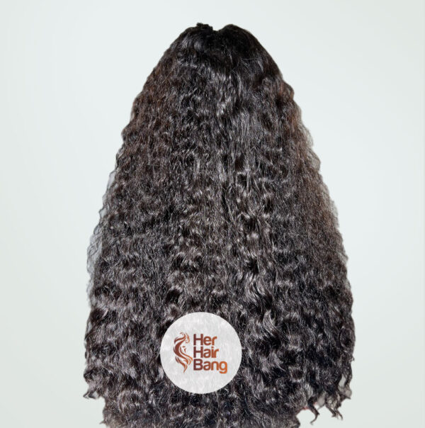 24” Middle Part French Curly 5”x5” HD - Image 2