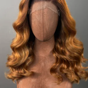 000 Raw Bodywave, Honey blonde, 18”,  6”x6”, 350g.